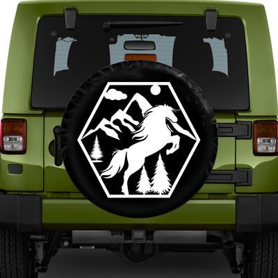 horse tire cover for jeep, bronco, rv