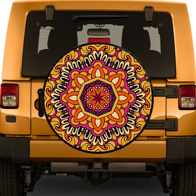 Mandala tire cover for jeep, bronco or rv