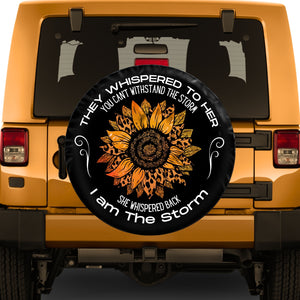 orange tire cover for jeep, bronco or rv