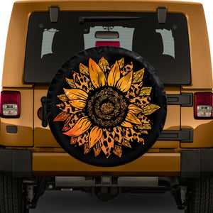 sunflower tire cover for jeep, bronco or rv