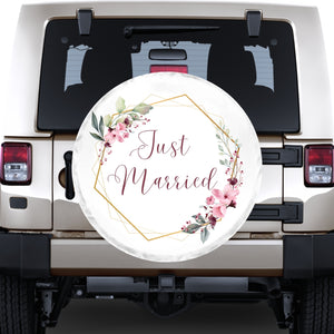 wedding tire cover for jeep, bronco, rv