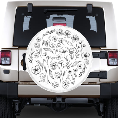 white tire cover for jeep, bronco or rv