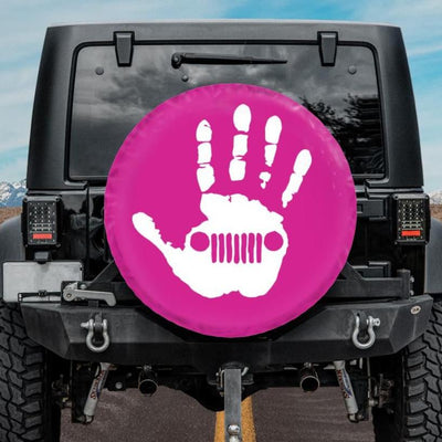 jeep wave pink tire cover logo