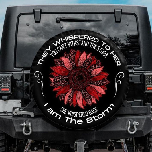 red jeep tire cover sunflower they whispered to her