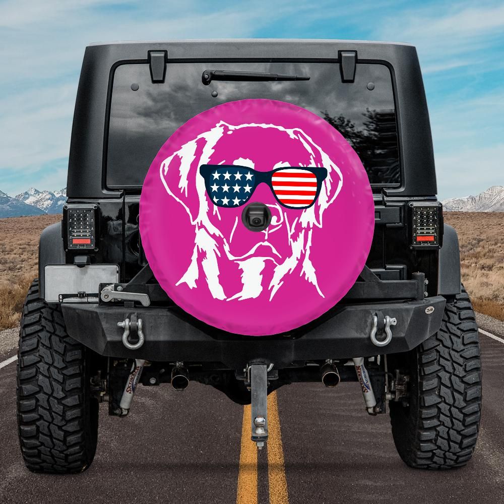 Pink Jeep Tire Cover for Labrador owners