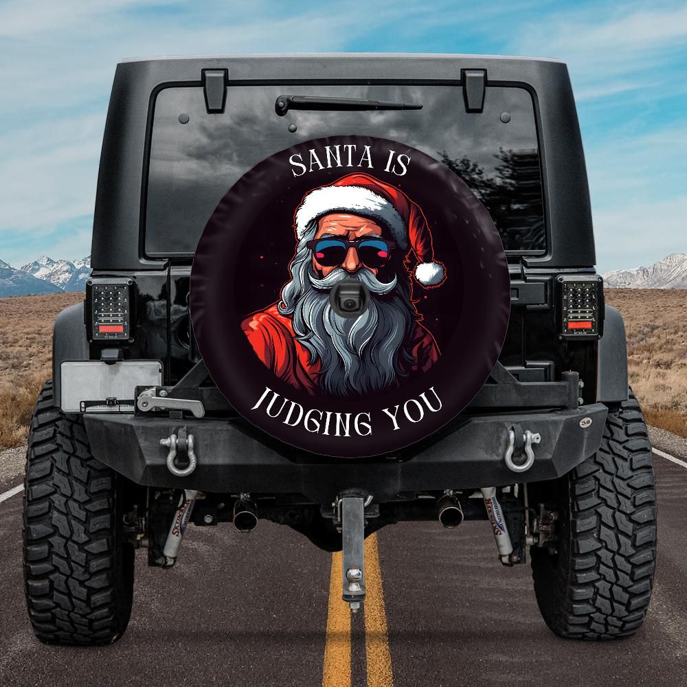 Funny Christmas Tire Cover Santa Is Judging You