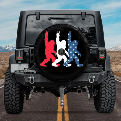 Bigfoot American Flag Spare Tire Cover