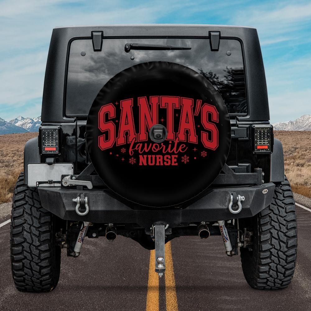 Santa's Favorite Nurse Tire Cover