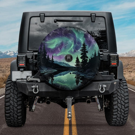 The Northern Lights Tire Cover Aurora Borealis