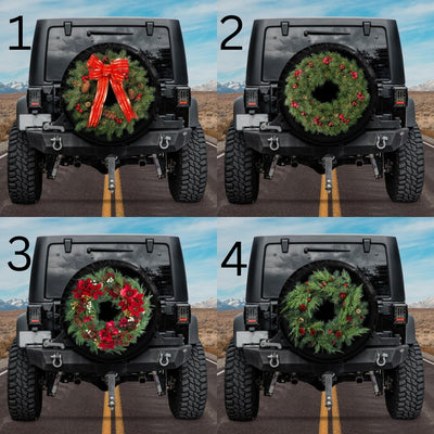 jeep tire cover christmas wreath