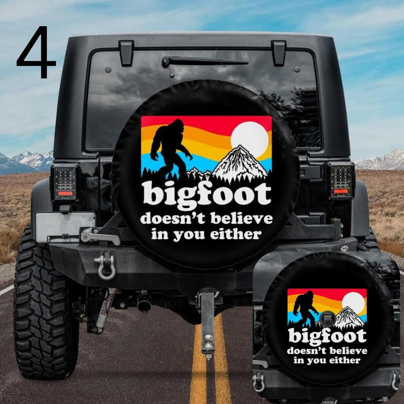 bigfoot doesn't believe in you either bronco tire cover