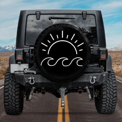 Sun and Waves Spare Tire Cover
