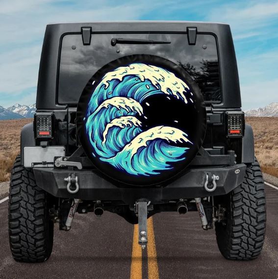 sea wave jeep tire cover