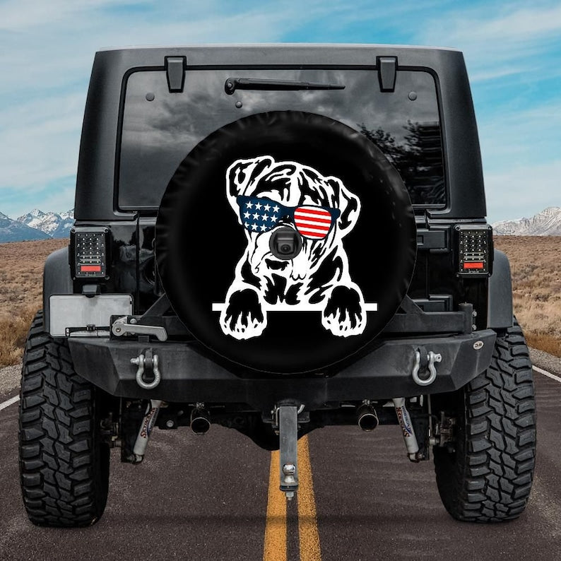 Boxer Dog Spare Tire Cover