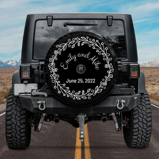 Personalized Wedding Spare Tire Cover