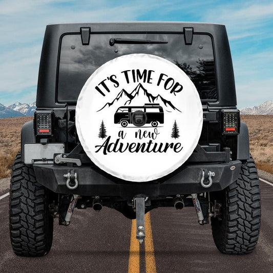 white camping tire cover