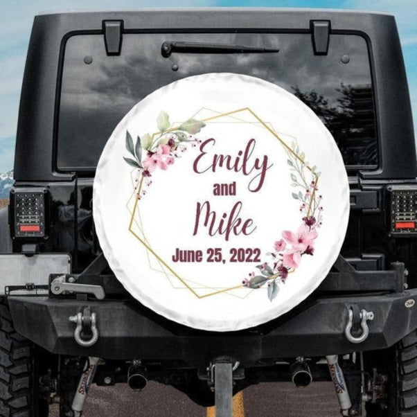 Personalized Wedding Spare Tire Cover