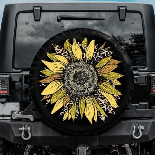 sunflower jeep tire cover