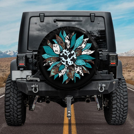 sunflower jeep tire cover